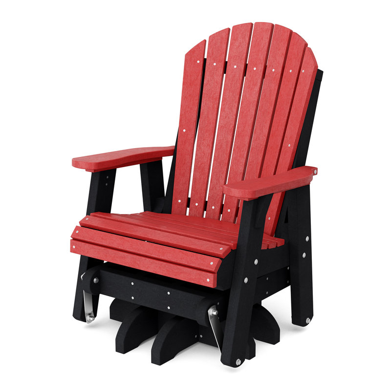 Fauteuil oscillant pivotant simple Heritage, Rouge cardinal / Noir