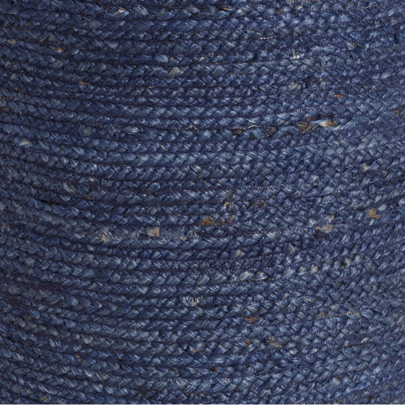 Repose-pieds rond 18 po Kerrin, Jute bleu foncé