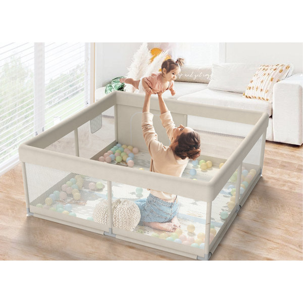 Baby Playpen 79”×71 with Floor Mat, Extra Large Play Pen for