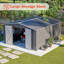 Remise de rangement extérieure avec portes doubles verrouillables-125847360-125847363