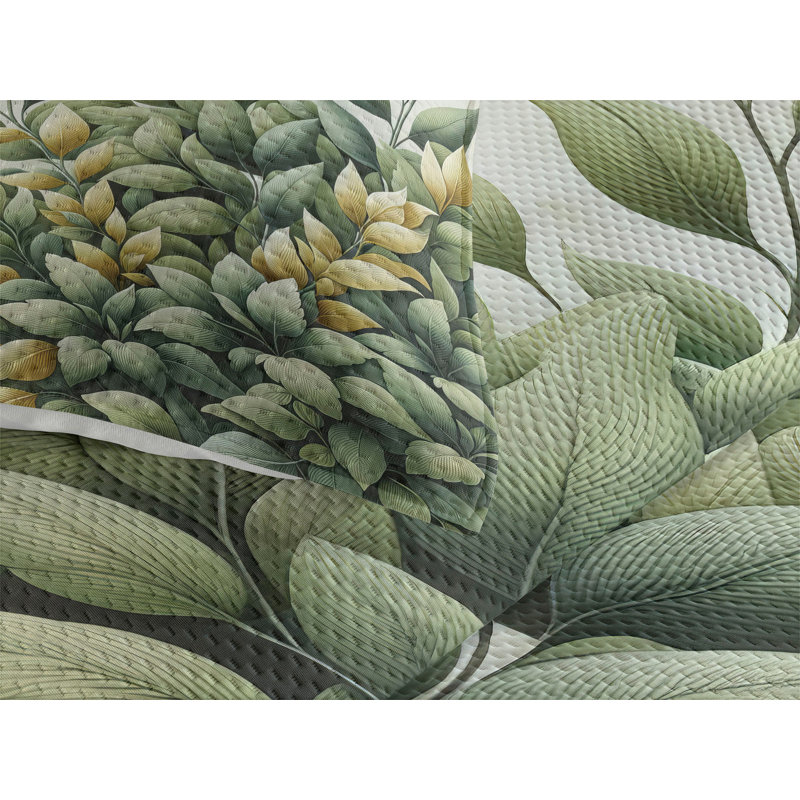 Polyester Floral Coverlet, Twin Coverlet + 1 Standard Shams