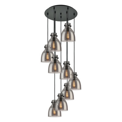 Luminaire suspendu grappe 9 lumières Amrith