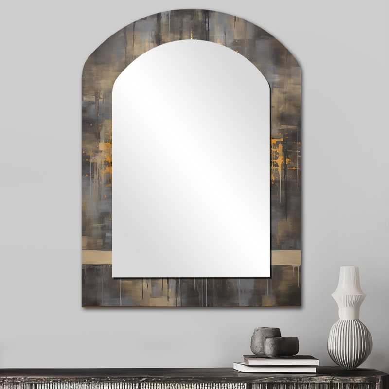 Miroir mural doré, 34 po x 25 po