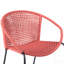 Chaise de salle à manger intérieure / extérieure empilable en acier avec corde rouge brique - ensemble de 2