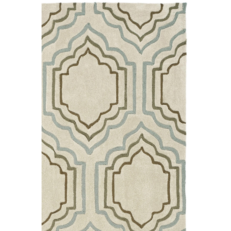 Modern Art Hand Tufted Performance Geometric Rug, 3' x 5'