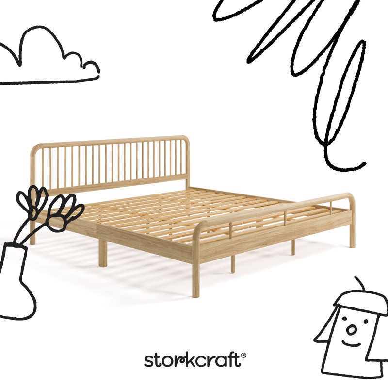 Porto Queen Bed, Natural, Queen