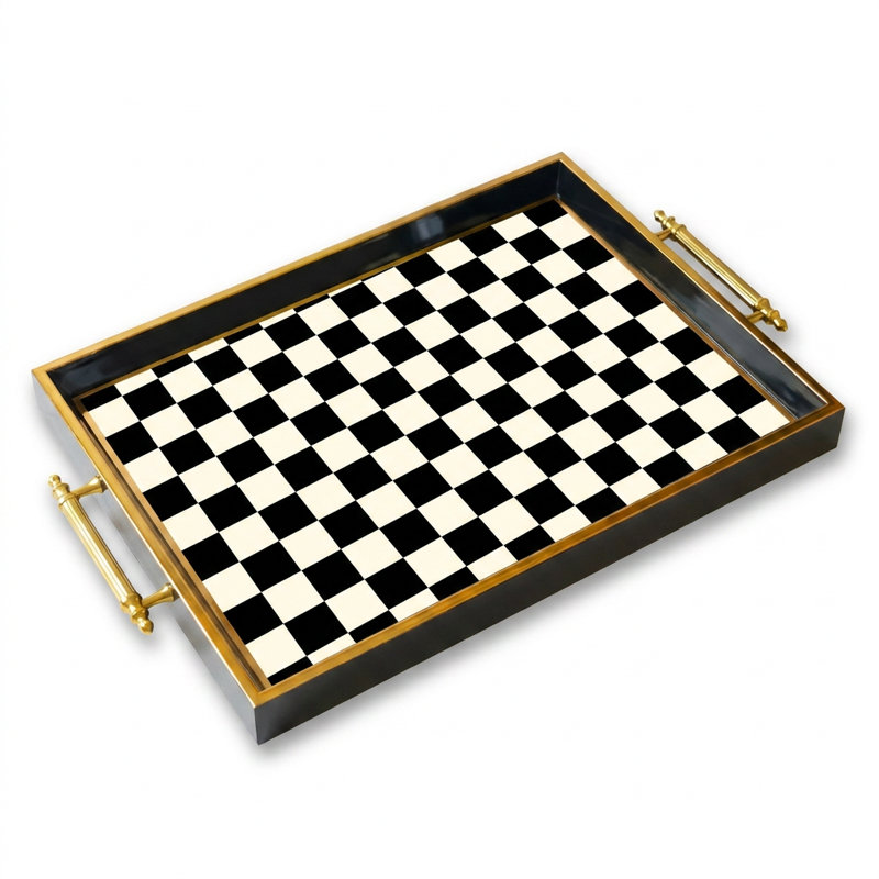 Plateau de service en verre Monarch