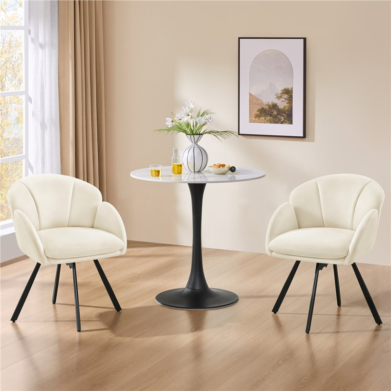 Velvet Swivel Armchair, Beige