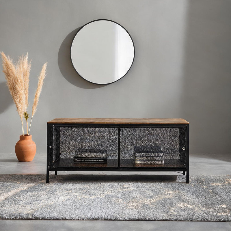 41-inch Rectangle Foldable Coffee Table with Storage, Antique Oak and Black-Toned Metal
