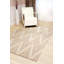 Tapis beige / ivoire à motif de chevrons en laine / coton fait à la main 5 pi x 8 pi