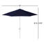 Parasol de marché 108 po Calline-88507945