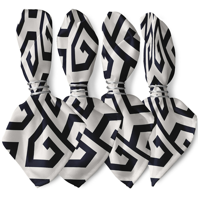 Ensemble de serviettes 4 pièces, L 18 po x L 18 po, Bleu marine