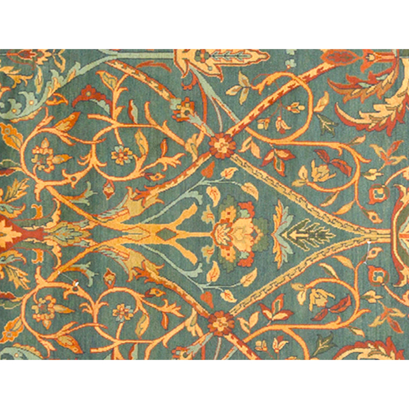 High-Quality Hand-Knotted Blue Area Rug