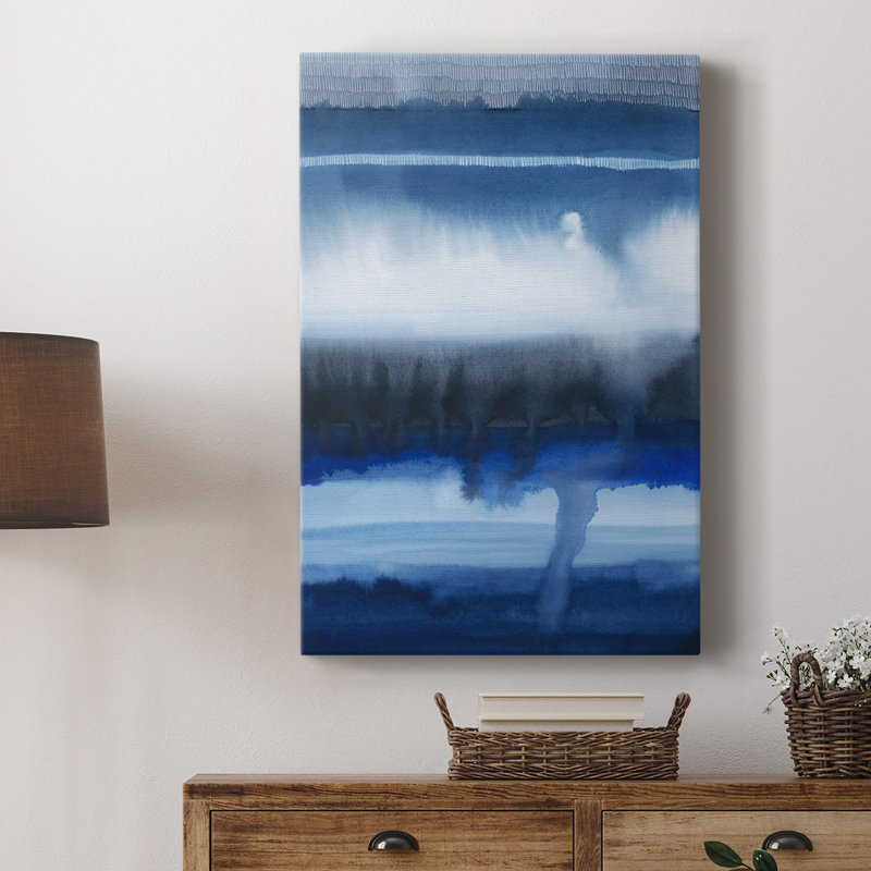 Deep Blue Shore I -Custom Wrapped Gallery Cavas