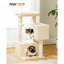 Arbre à chat compact et fonctionnel avec grattoir, peluche et aire de repos pour le divertissement félin à l'intérieur-117068901-117068903