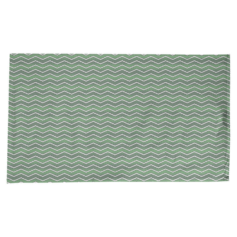 Stephenie Wavy Chevrons Tablecloth, Green