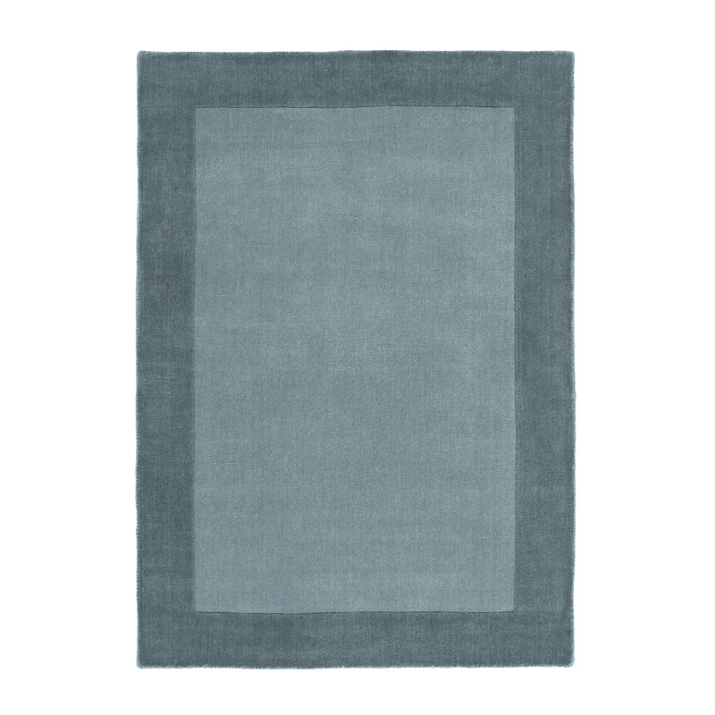 Carrasquillo Wool Hand Loomed Area Rug Duck Egg Blue, Rectangle 120 x 170cm