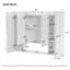 Armoire de salle de bain moderne avec 5 tablettes réglables-129240329