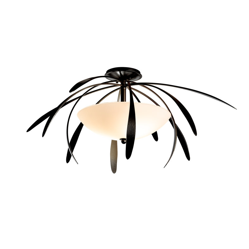 Dahlia 2 - Light Semi Flush Mount, Black