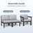 6 - Person Modular Patio Conversation Sets With Cushions, 7-Piece Outdoor All-Weather Waterproof HIPS Sofa Seating Group, Black-10986269