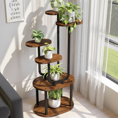 6-Tier Plant Stand With LED Grow Lights, Space-Saving Metal Shelf For Indoor Plants, Home & Garden Decor
