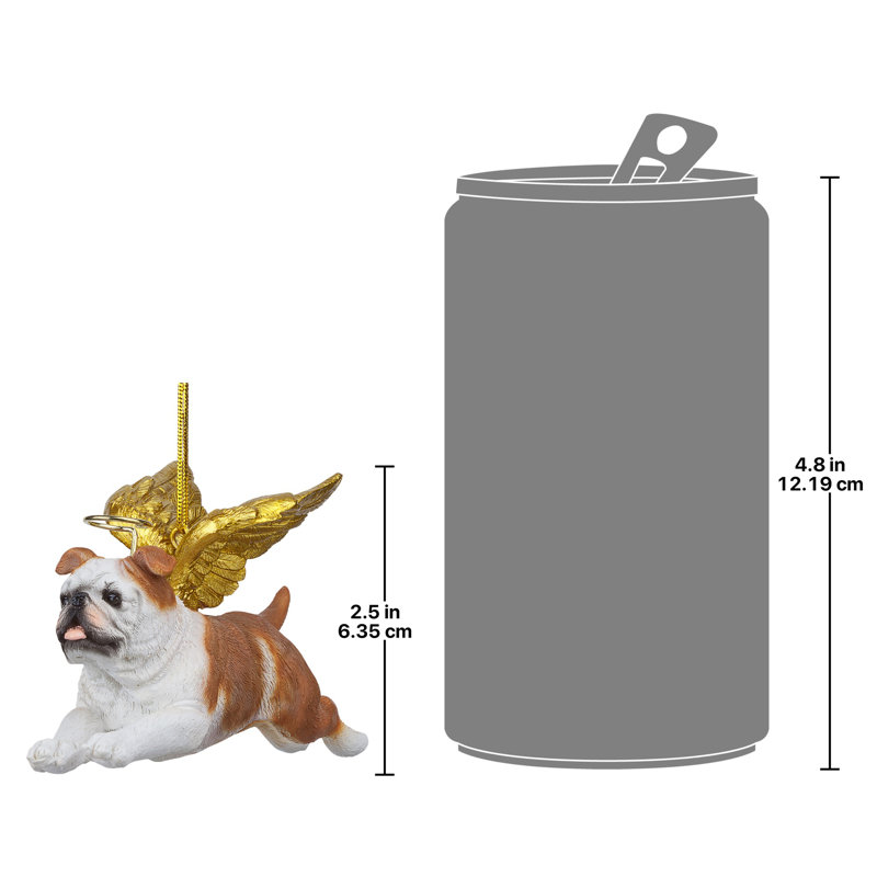 Bulldog Angel Holiday Ornament