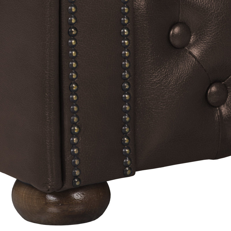 Tamberg Genuine Leather Sofa, Brown, 3