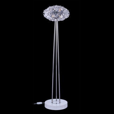 Spazio 12 LT Chrome/Clear Floor Lamp Allegri