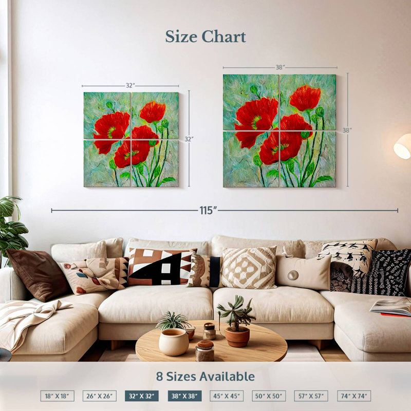 Harnek Red Poppies style contemporain