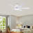 46 White Low Profile Ceiling Fan 6-Blade with Lights Remote Modern 3 Colors 6 Speeds Flush Mount Reversible DC Motor-1449718600-1449718603