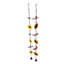 Carillon éolien rustique en métal, papillon et libellule, lot de 2, jaune, bleu et rouge, 109 cm de large
