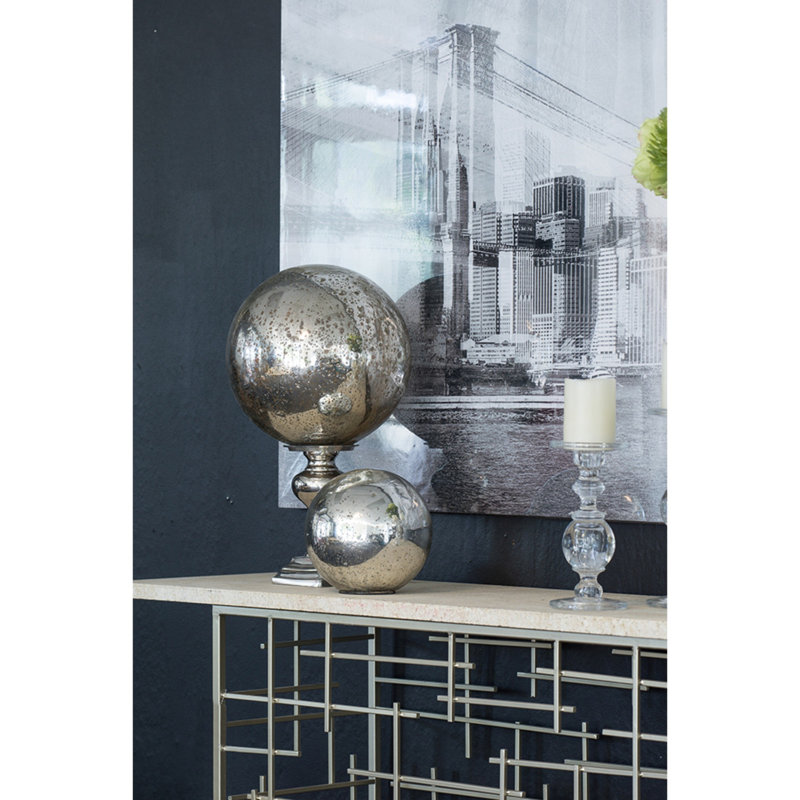 S/2 D8x8" Glass Spheres