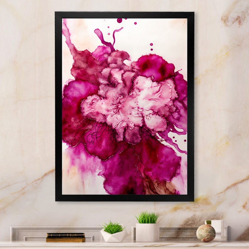 «Celebration In Raspberry Blush IV», reproduction sur toile, Impression noire sur toile encadrée, H 20 po x l 12 po x P 1 po