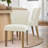 4 - Person Dining Table Set with Solid Wood Table and 4 Linen Chairs-100087044