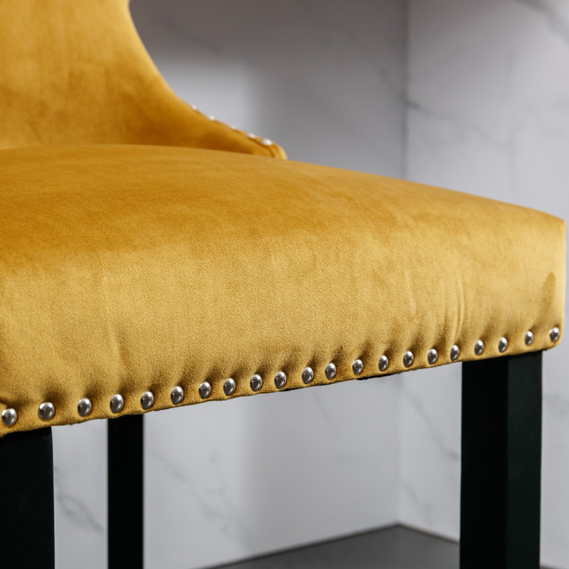 Tevy Upholstered Counter Stool, Gold, 2