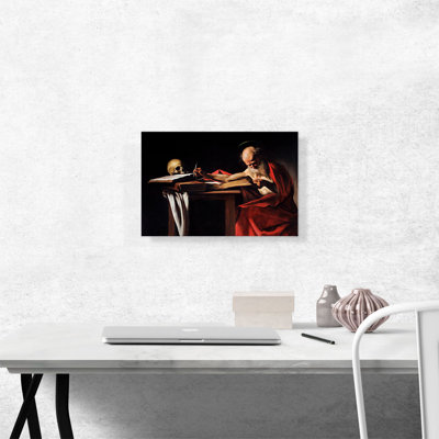 " Saint Jerome Writing 1606 " by Caravaggio Painting Print