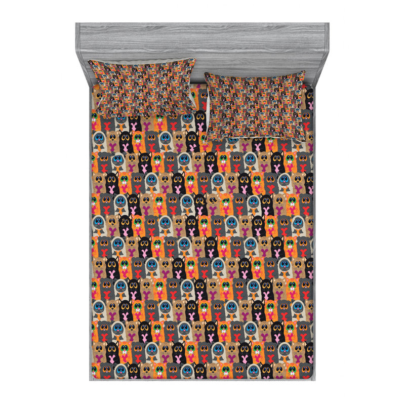 Microfiber Sheet Set, Queen Sheet Set with Fitted Sheet