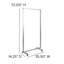 Cloison mobile transparente en acrylique Cadia avec roulettes verrouillables