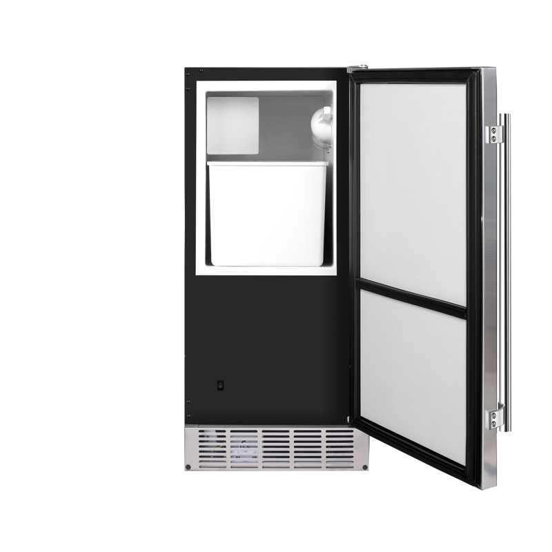 EdgeStar 25 Lb. Daily Production Crescent Ice Built-In Ice Maker, Black