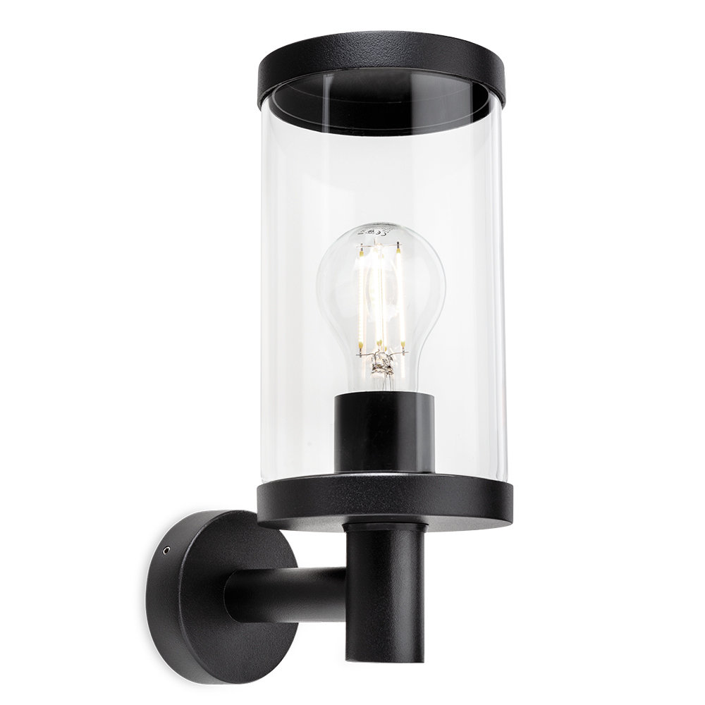 Black 290cm H Outdoor Armed Sconce