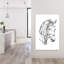 Portrait élégant de cheval, portrait abstrait contemporain de cheval, impression d'art mural en paysage-784821300