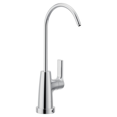 Chrome one-handle high arc beverage faucet