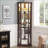 Cabinets with Built-in Lighting - Traditional Dark Cherry Living Room Corner Curio | MDF+Glass-1487840599