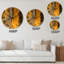 Horloge murale moderne orange, gris, noir et marbre II-1956544710