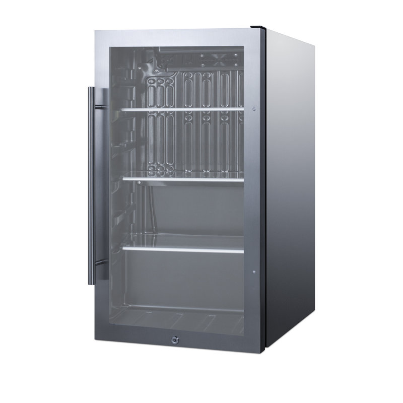 Réfrigérateur à boissons autoportant pour l'extérieur Summit Appliance 110 canettes (12 oz), Acier inoxydable