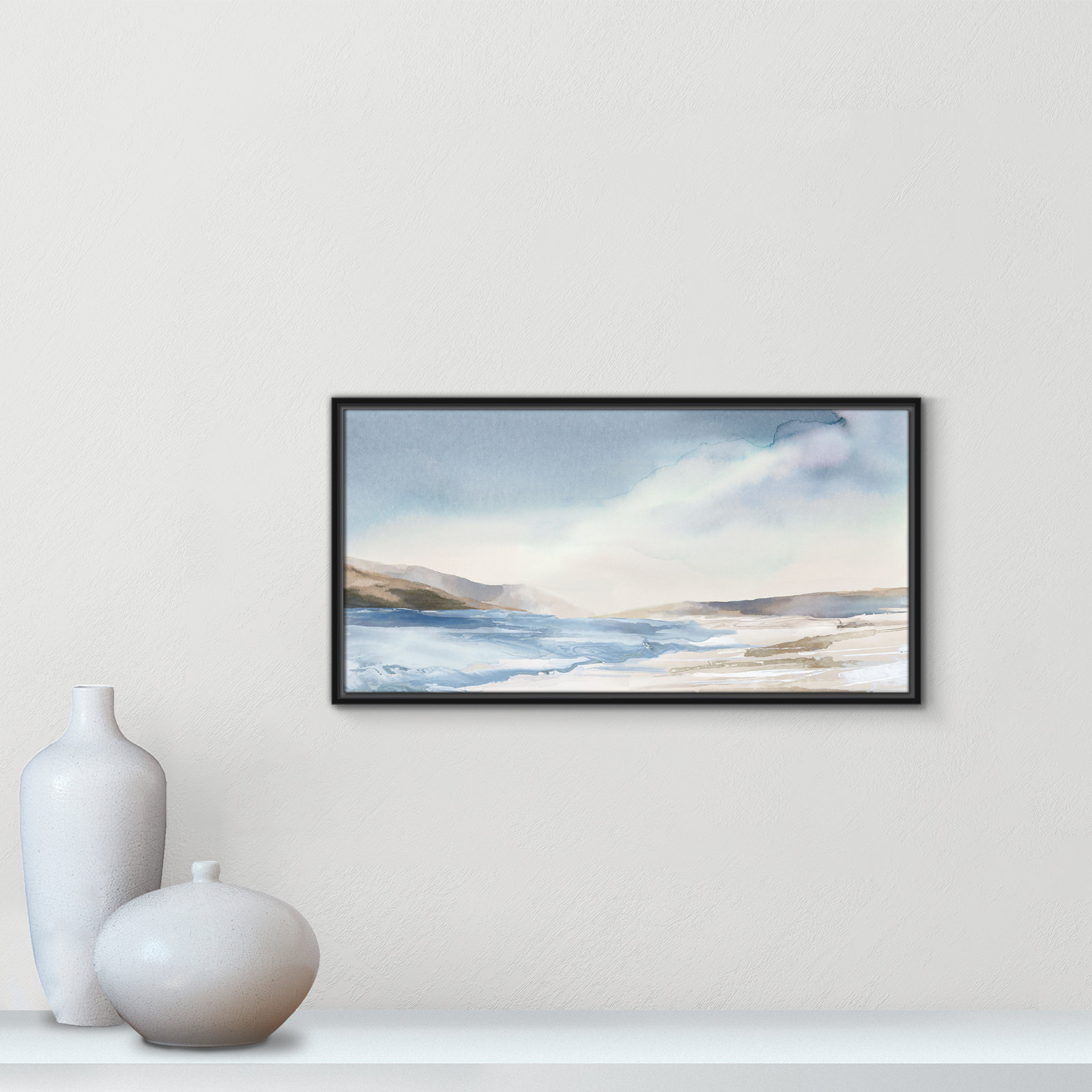 Coralie "Mystic Shores" Print, 16.5" H x 31.5" W, Black