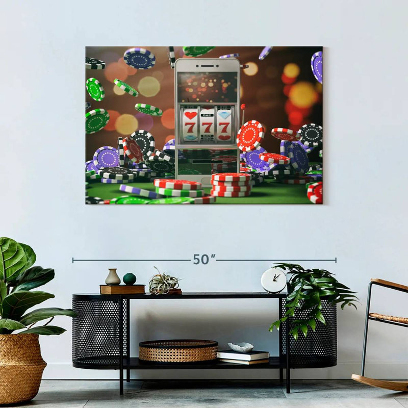 Senne Virtual Slot Machine, 30" H x 45" W