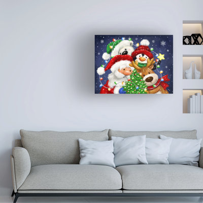 Œuvre sur toile «Bachelor Makko Christmas Four Friends»