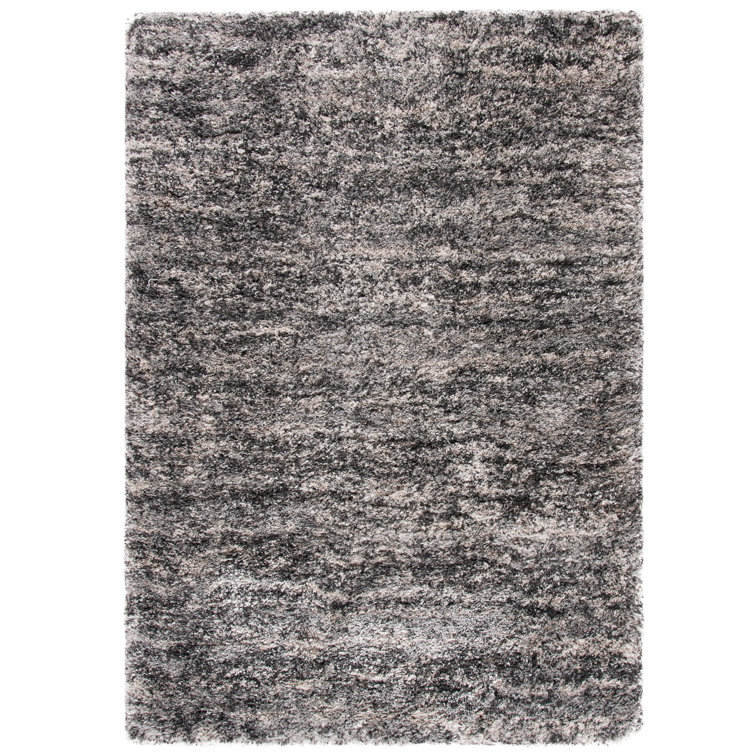 Cockrell Machine Made Power Loom Polypropylene Area Rug in Grey/Dark Grey