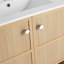 Meuble-lavabo autoportant de 30 pouces avec lavabo en céramique, portes à fermeture douce et finition en chêne élégant pour des salles de bain durables et élégantes-126233477